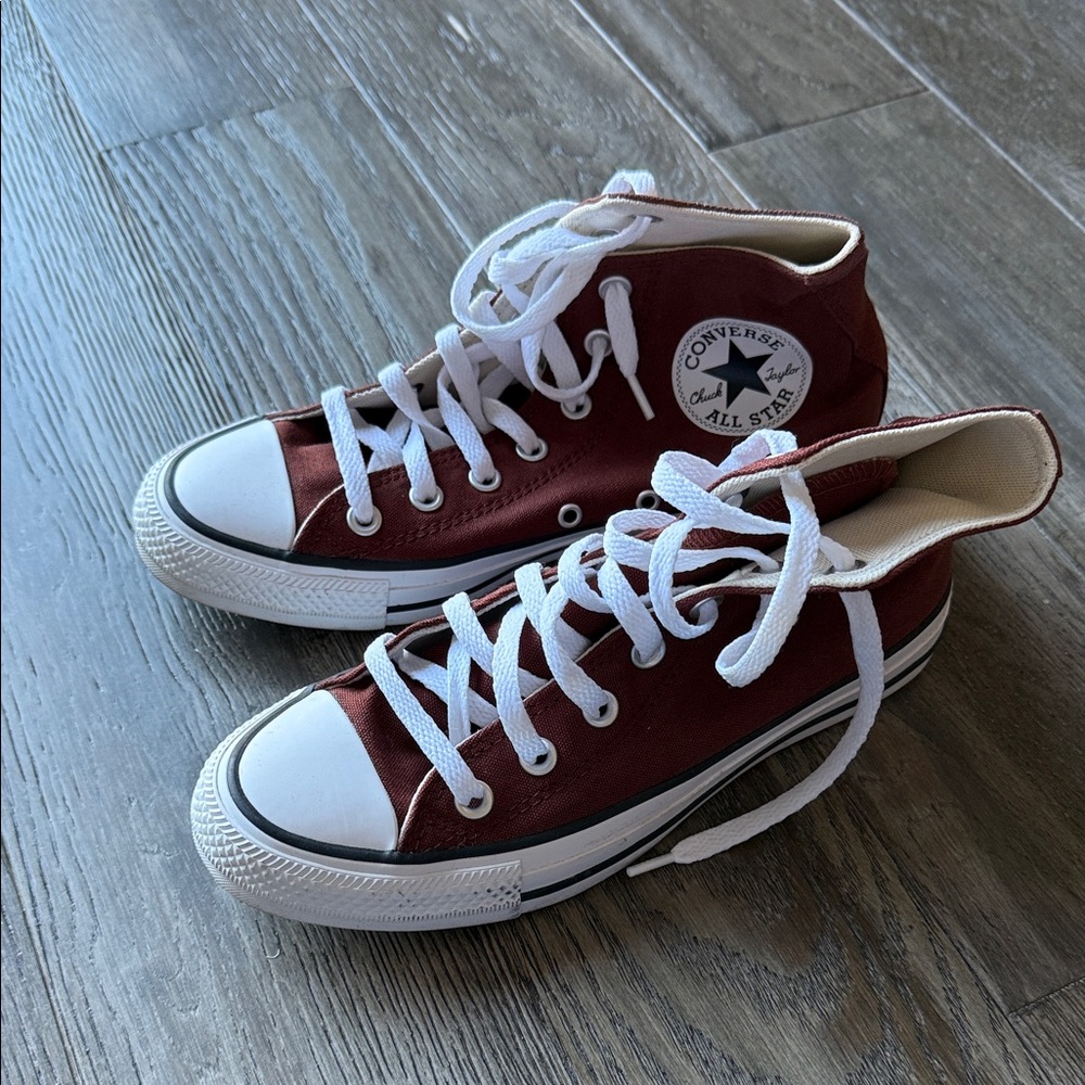 Converse Burgundy Rosewood High-Top Sneakers